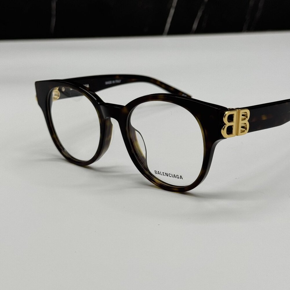 NEW BALENCIAGA BB0173O 002 ROUND HAVANA WOMEN EYEGLASSES BALENCIAGA - Picture 7 of 10